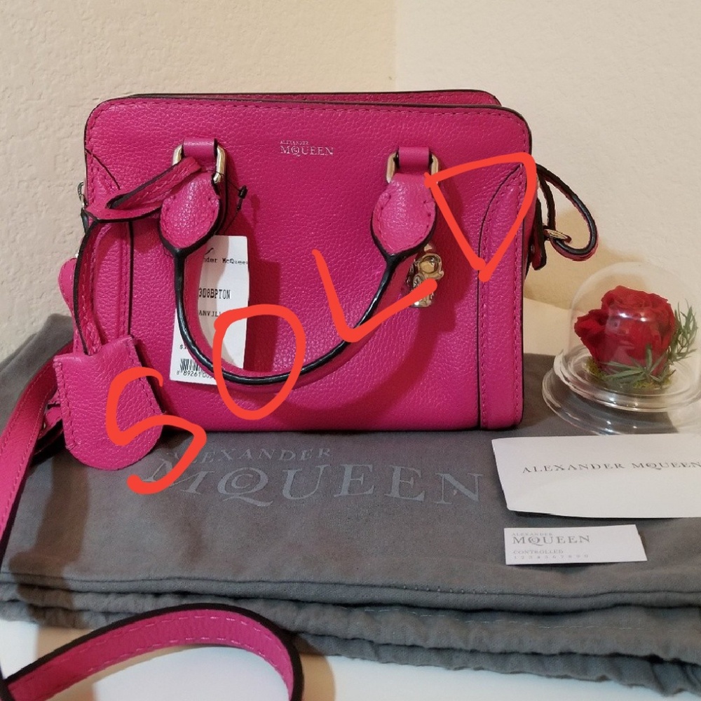 Alexander McQueen Mini Padlock Zip Satchel Bag